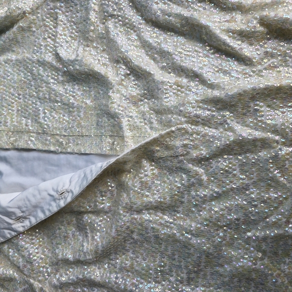 Vintage Hark  Imports White Sequins Button Down Long Sleeves Shirt Top luxury - Picture 14 of 15